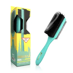 H2PRO GOMCOMb DOOBAI Dual Sided Hair Brush GBDE11 - Soft & Hard Bristle Design for Professional Styling - Patented Dual Bristle for Versatile Results