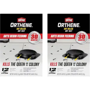 Ortho Orthene Ant Killer Ant Bait 2 Packs Cockroach Killer Indoor 24 Stations Kills Queen Colony Within 30 Minutes 01