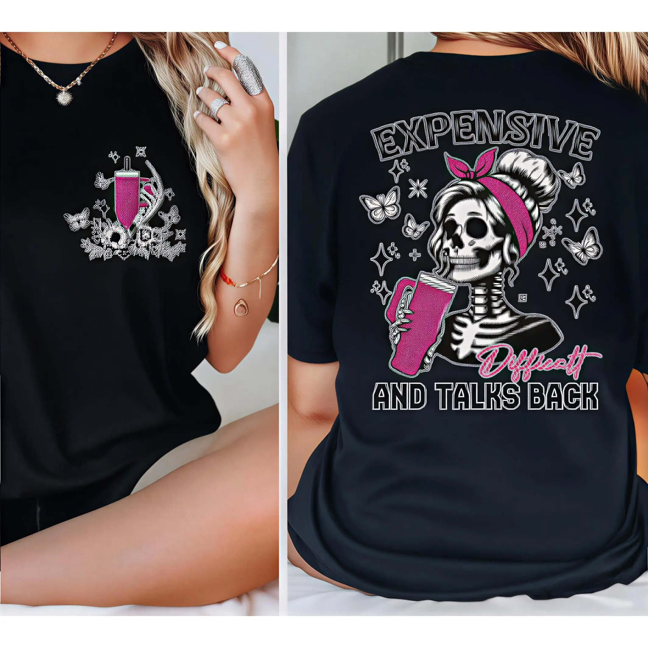 Men's Oversized Loose-Fitting Short-Sleeve Casual T-Shirt - Skeleton Tumbler Graphic, Sassy Coquette Style, Comfort Top, Size S, Tshirt, Shortsleeve, Outdoor, Xxl, Streetwear, Menswear, Outfits
