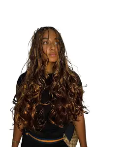 Boho French Curl Braids Human Hair Extensions for Natural Look and Style - 2 Bundles Perfect for Boho Lovers and French Curl Braids Enthusiasts