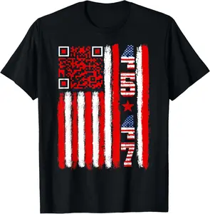 Funny QR Scan Me President Trump 45/47 Trump Dancing Code T-Shirt