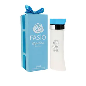 Fasio Light Blue Eau de Parfum 100 ml - Fresh Citrus & Apple Scent with Cedar Musk & Amber