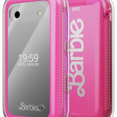 Clear Case for HMD Barbie Phone (USA VERSION ONLY), Nakedcellphone Transparent Hard Shell Slim Cover (Screen Protection, Textured Grip)