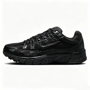 Nike P-6000 Unisex Double-Layer Premium Black Sports Running Shoes for Outdoor Use