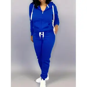 Two Piece Long Sleeve Hoodie Sweatsuit Pants Sets - Casual Jogging Suits for Women Jogger Tracksuit