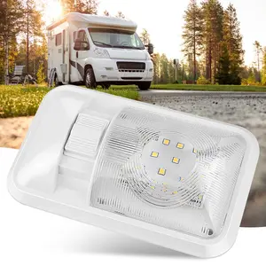 1/2Pack 12V RV LED Ceiling Dome Light with Switch, 640LM Natural White Interior Lighting, Low Power & High Energy Efficiency for RV, Trailer, Camper, Boat