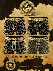 4 Pieces of Men's Underwear Healthy Comfortable Soft Pants High-Quality Men's Boxer Briefs Trendy Stylish Boxers Casual Sports Gym Men's Shorts