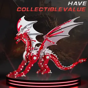 Ultimate Metal Model Building Set 3D Puzzle Dragon Phoenix Bumblebee 300 Parts Challenging DIY for Adults Valentine's Surprise Christmas Birthday Gift Idea Anxiety Relief Focus Training Collector's Edition