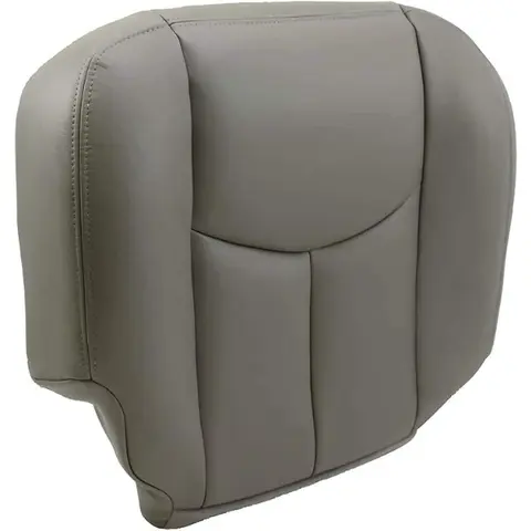 HECASA Custom Fit Faux Leather Front Driver Car Seat Cover - 922 Pewter Auto Seat Protector, Easy-Clean Truck Cushion Protector for 2003-2006 Chevy Tahoe, Avalanche, Silverado, Suburban & GMC Yukon