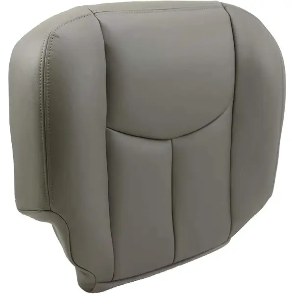 HECASA Custom Fit Faux Leather Front Driver Car Seat Cover - 922 Pewter Auto Seat Protector, Easy-Clean Truck Cushion Protector for 2003-2006 Chevy Tahoe, Avalanche, Silverado, Suburban & GMC Yukon