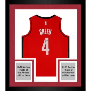 Framed Jalen Green Houston Rockets Autographed Red Nike 2022-2023 Icon Swingman #4 Jersey with Patch - Fanatics Authentic Certified - NBA Memorabilia