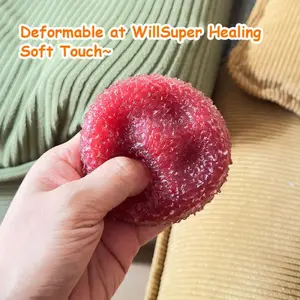 【New for summer】}Handmade Crystal Mochi Ball Soft Rubber Toy, squishy texture set, great for stress relief, ideal gift, brings summer vibe