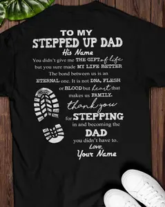 Personalized Bonus Dad Father Day shirt, Step Dad Father's Day Gift, Gift For Step Up Dad, Father's Day Gift From Wife, From Kid