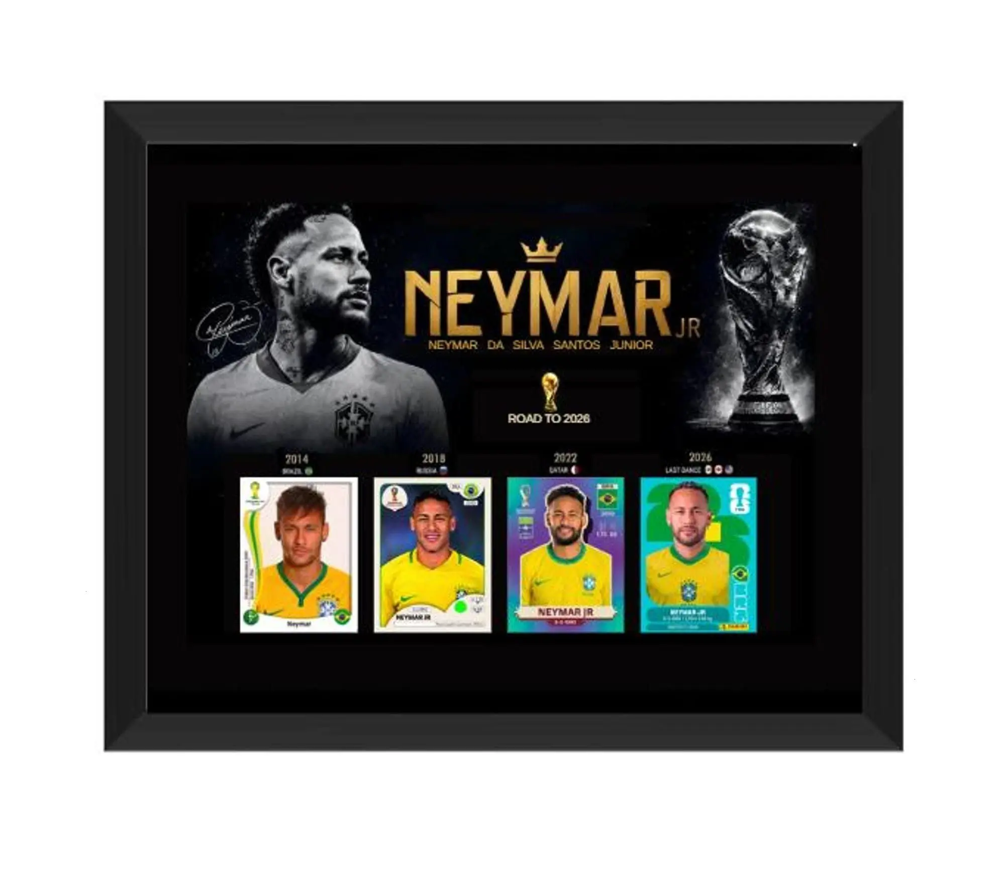 Neymar Jr Timeline Poster Wall Art( Unframed - Print Only )