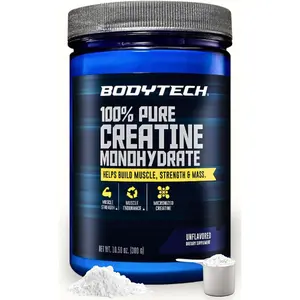 BodyTech Creatine Monohydrate Powder, Unflavored Micronized Creatine Formula for Men and Women, Pre Workout & Post Workout Supplement, Gluten Free, Sugar Free