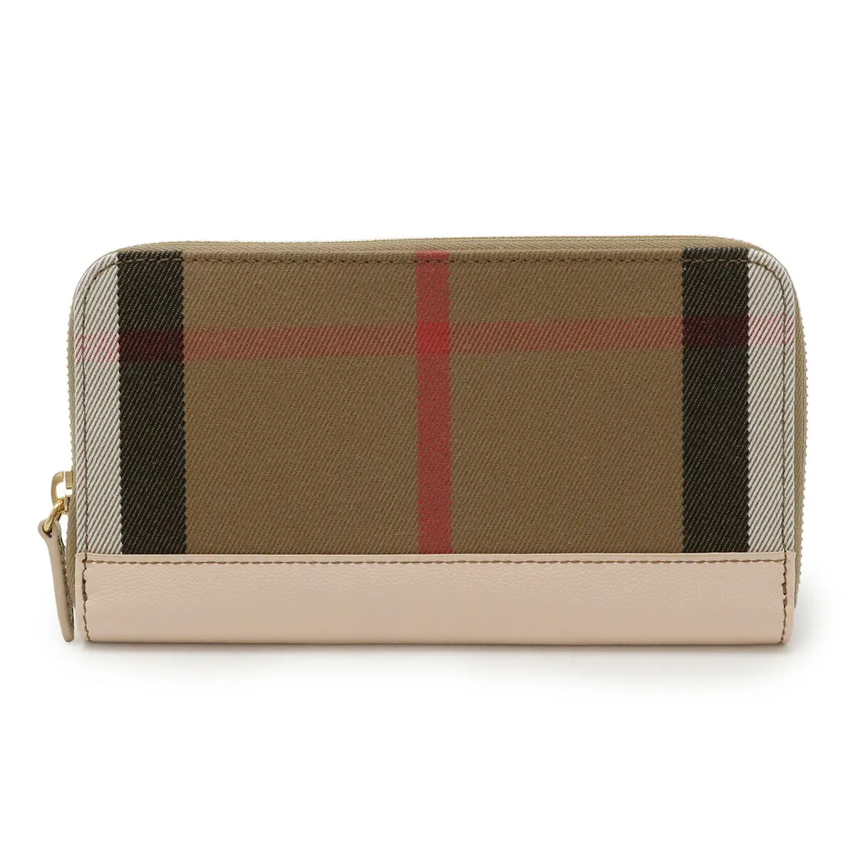 Pre-owned BURBERRY Cotton Small Leather Goods House Check Long Wallet