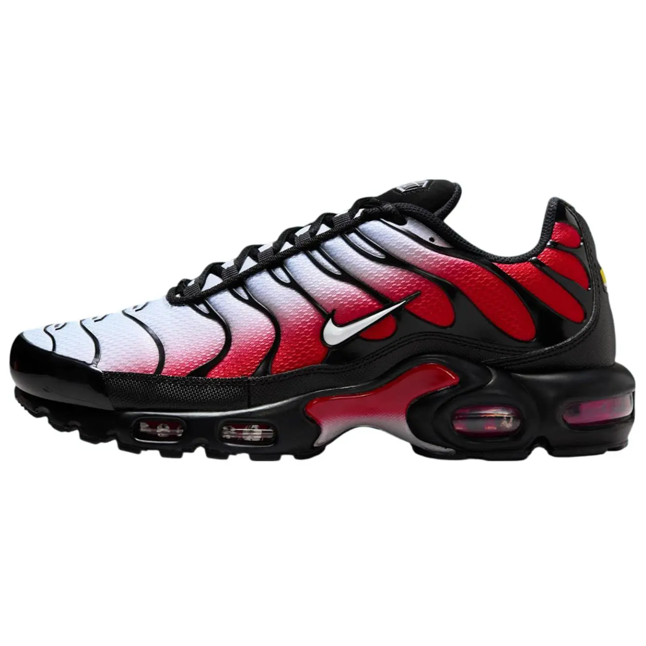 Nike Air Max Plus 'Pure Platinum-University Red' Running Shoe, Men's/Women's Sports Footwear, Performance Sneaker
