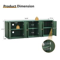 6 Doors Low Cabinet Green