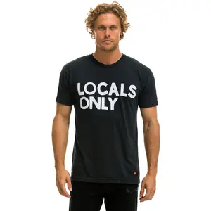 LOCALS ONLY TEE - CHARCOAL