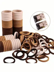 20pcs Simple Style Plain Color Hair Tie Set, Casual Versatile Hair Accessories for Women & Girls, Minimalist Headwear for Thick Hair