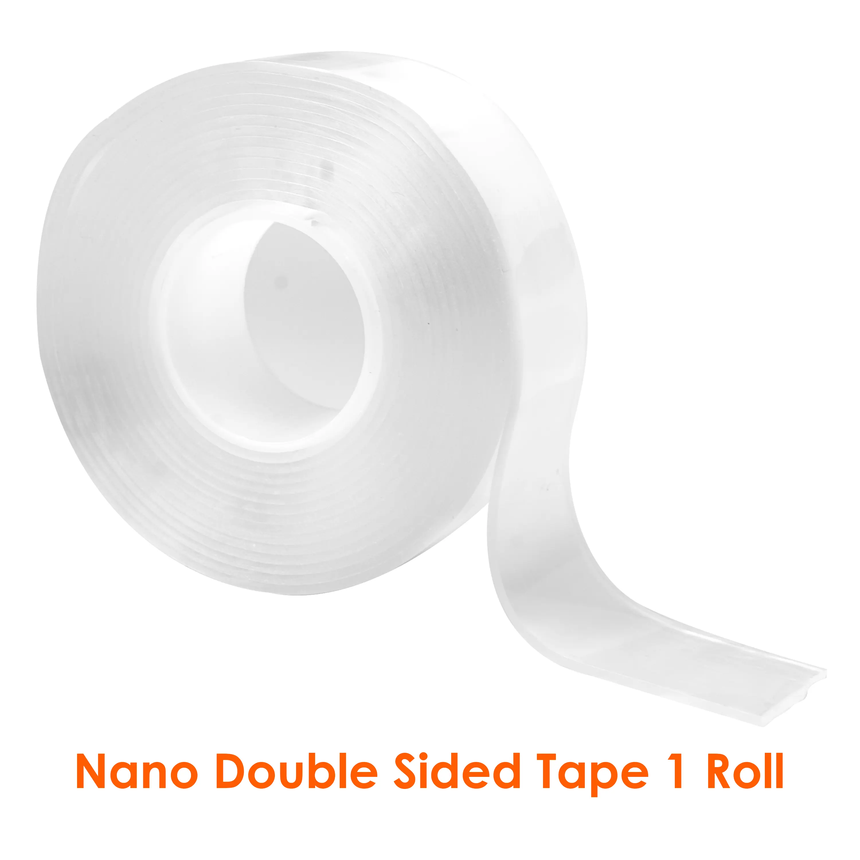 Nano Double Sided Tape 10.5FT, 2MM Extra Thick Heavy Duty Clear Mounting Tape, Washable Reusable Adhesive Tape for Wall Decor, Picture Hanging, Cable Organizer, Home & Office Storage, No Drill No Residue