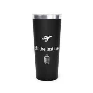 Flight Attendant Funny Carry on Luggage  Copper Vacuum Insulated Tumbler, 22oz