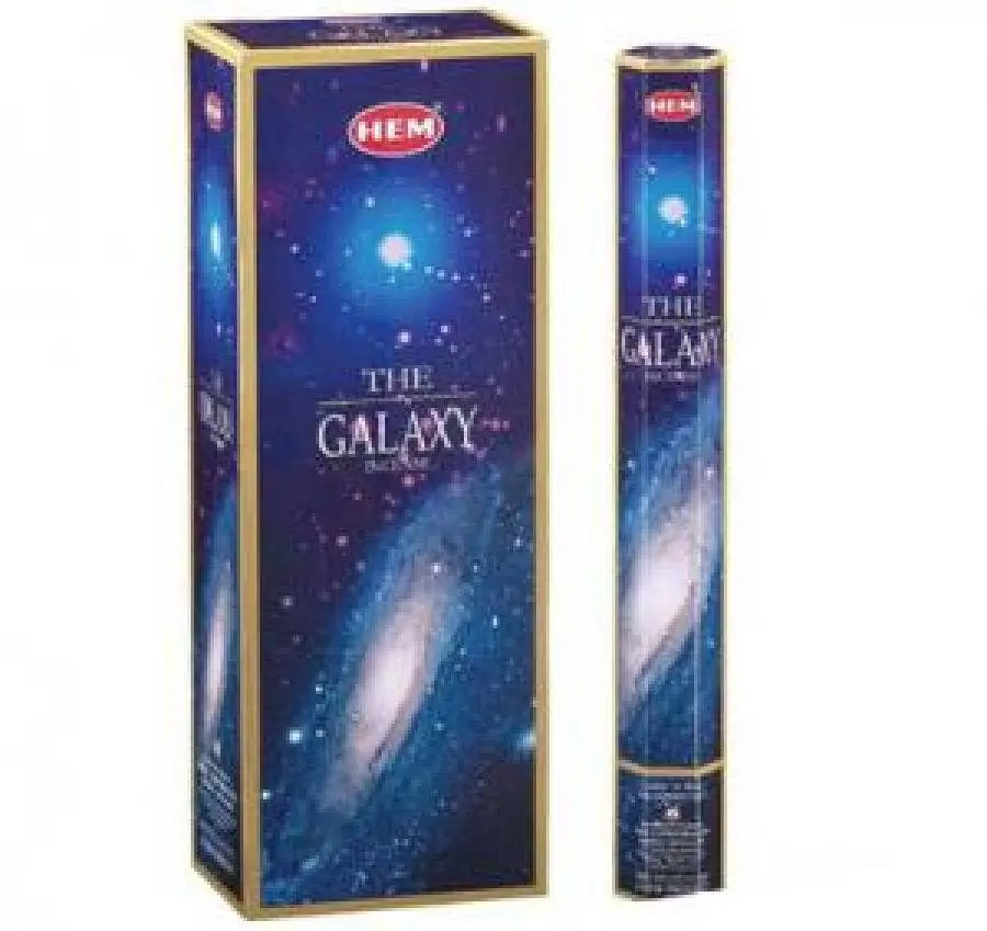 HEM Galaxy Scented Incense Sticks - Box of 20 Long-Lasting, Soothing Aroma Freshener Sticks (Cultural Collectible)