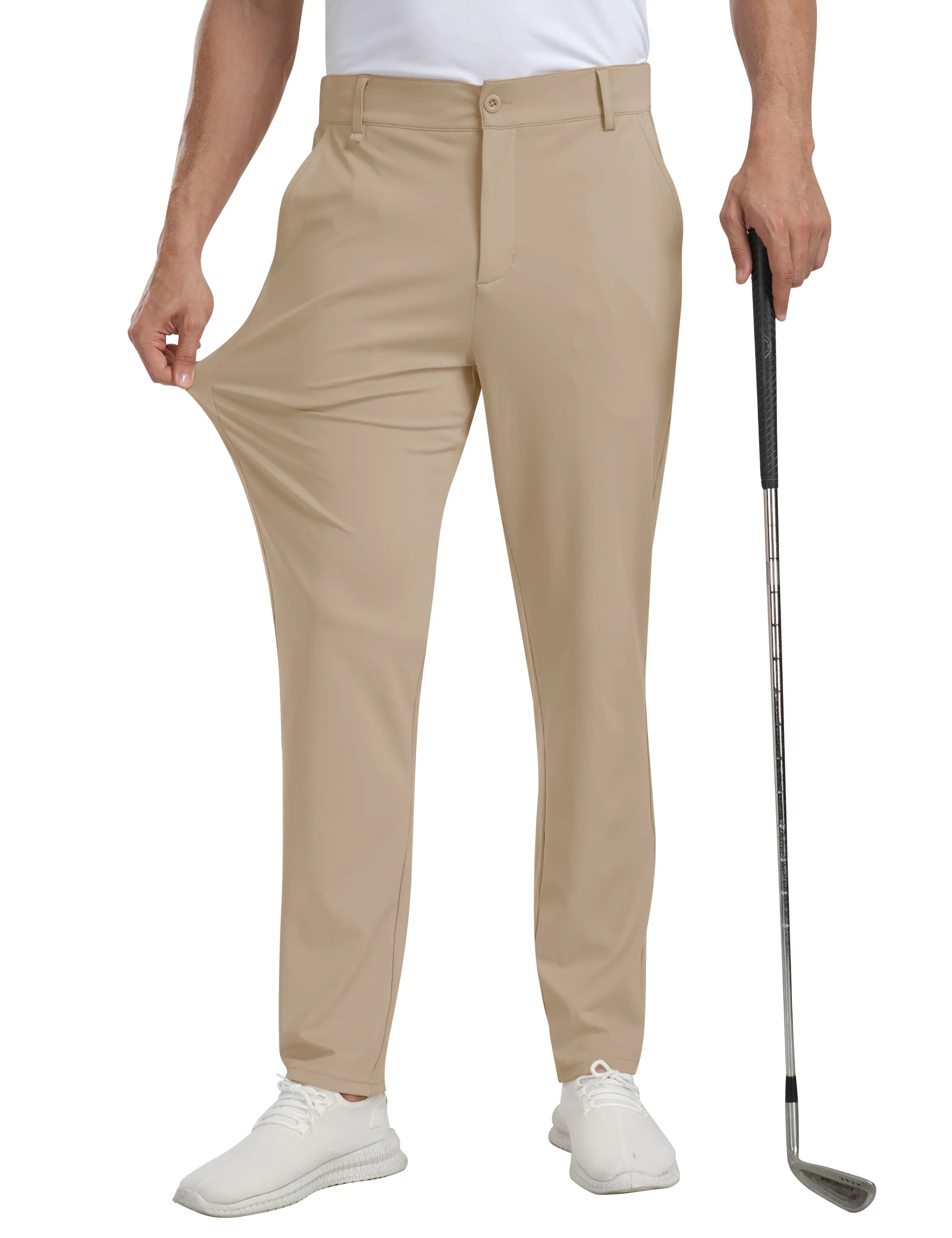 MoFiz Mens Golf Pant Joggers Stretch Pants 30"/32" Quick Dry Comfy Lightweight Casual Athletic Pant Trousers with Pockets