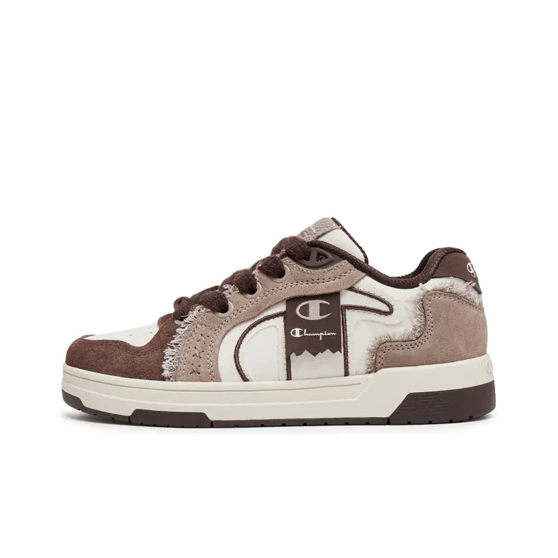 Champion Street Skater 1 Low-Top Sneakers for Men and Women in Velvet Brown and Cream White with Retro Design, Comfortable Fit, and Versatile Style Trending Shoes, House White Official Shoes to Get / Maison Mihara