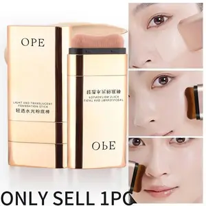 Foundation Stick with  Brush One-step Application Quick Blending High Coverage No Caking Natural Base Makeup for Daily Use