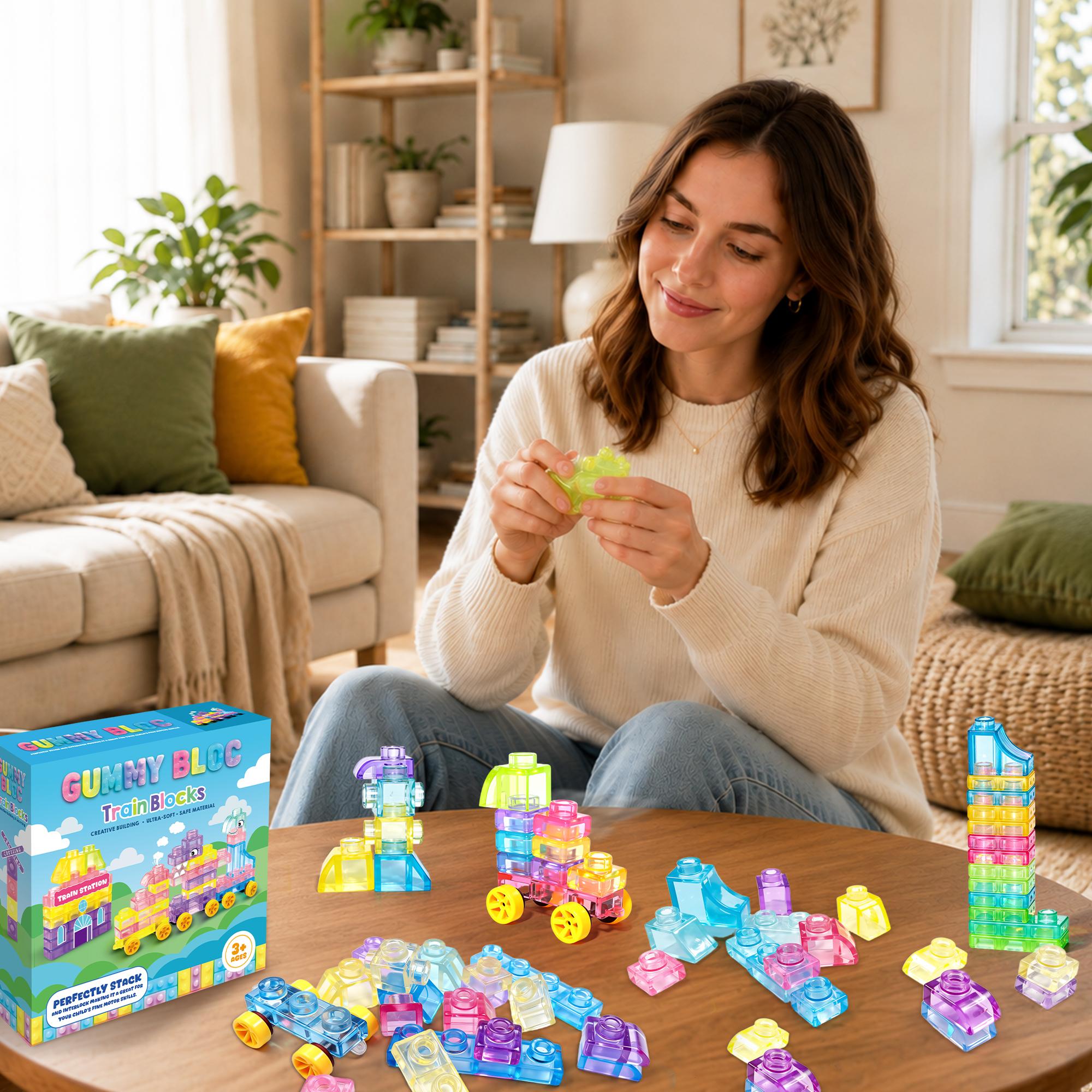 Colorful soft building blocks for creative children's gifts