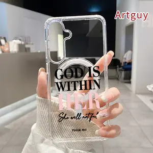 Pink Psalms Bible Quotes Advanced fashion giftMagnetic Case for Samsung Galaxy S24 Plus S25 Ultra S23 FE Ultra S22+ Shockproof TPU Premium Stylish Durable Protection Case