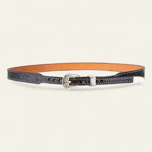 Handtooled  Hat Band - Roma - Black