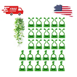 100Pcs Plant Climbing Wall Fixture Clips Green)
