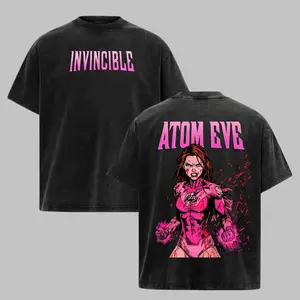 Atom Eve Bloody T-shirt Invincible Comic Book Fan Gift Heavyweight Cotton Outfit
