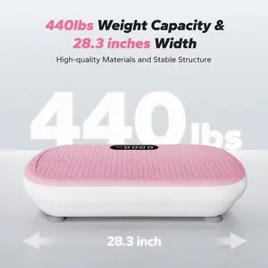 High-Power Vibration Plate Exercise Machine,440lbs Weight Capacity, Bluetooth Remote Control, 4 Workout Modes Home Gym Fitness Equipment