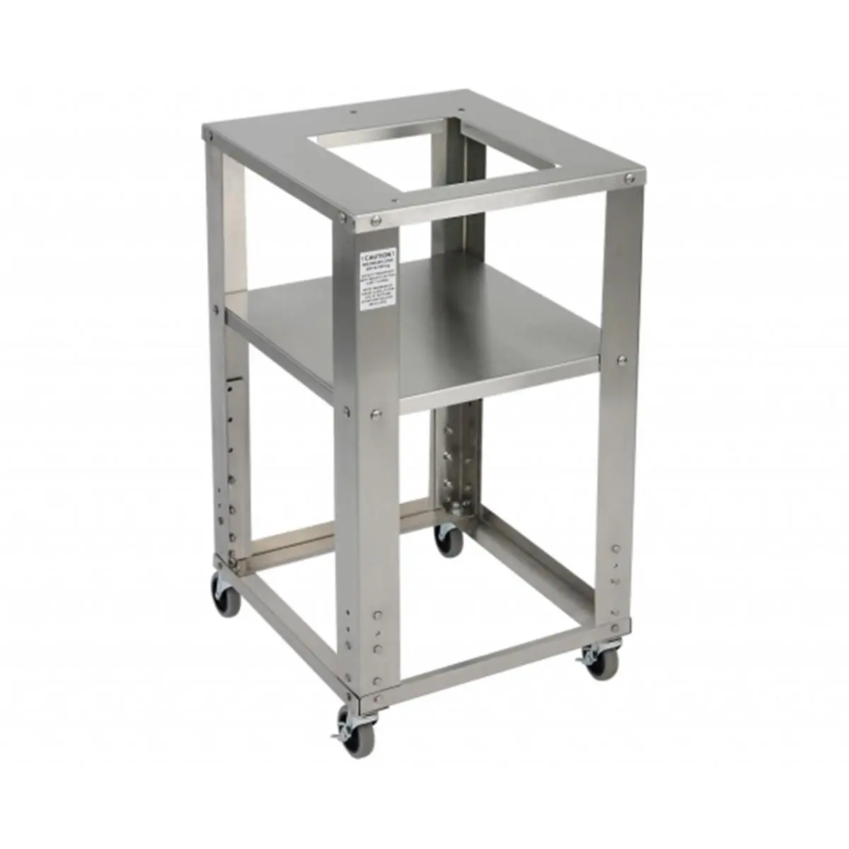 212 MAIN EB Series Stainless Steel Freestanding Rolling Kitchen Rack Cart - 28x24 in. Surface, Adjustable Height, Rolling Wheels, Metal Shelf