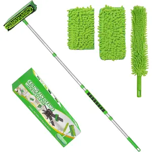 Ceiling Fan Cleaner Duster with 6 Ft/72'' Extension Pole High Ceiling Fan  Cleaning Tool Microfiber Duster  Pads for Cleaning Ceiling Fan, Baseboard, Blind, Cobweb, Molding