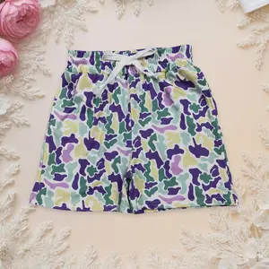 Kids Baby Boy Mardi Gras Green Purple Camo Pockets Shorts Bottom Youth Clothes boys clothing