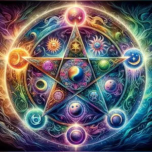 DIY 5D Diamond Painting Kit, Diamond Art, Pentagram Theme Full Drill Mosaic Craft, Home Wall Decor Gift, Model Xinghao z020
