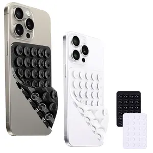 2Pack Silicone Phone Sticky Grip, Suction Phone Case Mount for iPhone and Android, Hands-Free Sticky Cell Phone Grip, Mobile Fidget Mirror Holder for Selfies and Videos