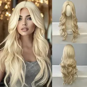 Special Holiday Edition: A Long Curly Wig with a Platinum Mesh Design, Size 26inch, Stylish and Fitting, Perfect for Women to Wear at Everyday Gatherings and Christmas Celebrations