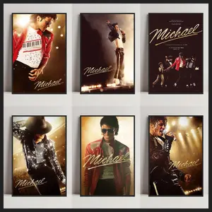 Michael Jackson King of Pop Vintage Music Photography Poster, 80s Pop Culture Home Decor, Retro Music Gift, Room Accessories