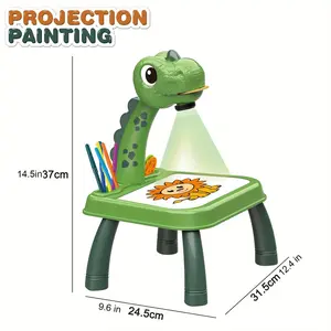 Dinosaur Projection Painting Table, Erasable Doodle Board, Projection Light For Kids, Educational Toy Without Battery, Birthday/Christmas Gift For Girls And Boys