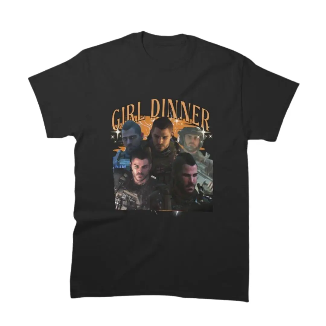 Call Of Duty COD Soap Mactavish Girl Dinner Classic REPRINT T-Shirt Sweatshirt Hoodie