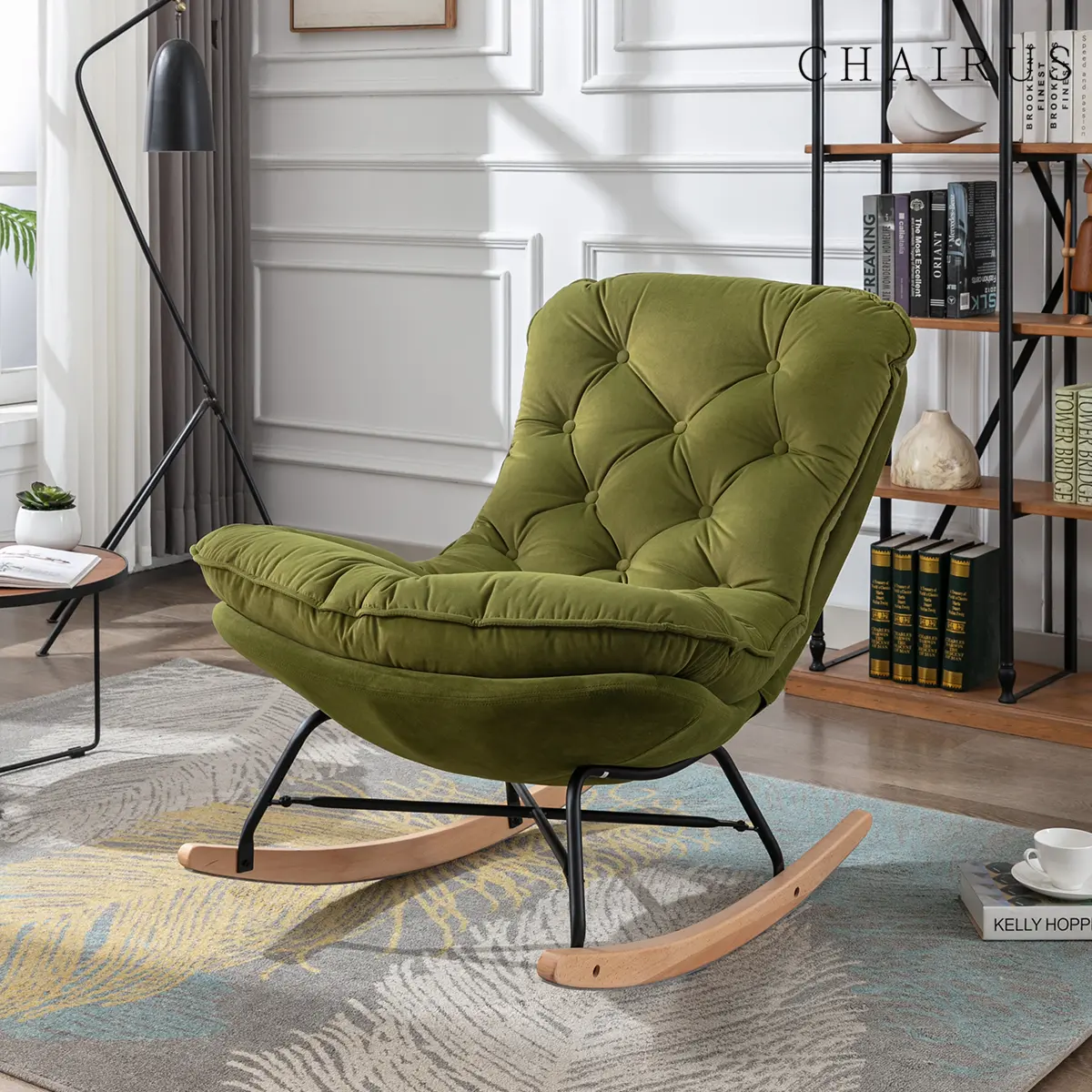 【Holiday Haul】CHAIRUS Indoor & Outdoor Rocking Chair, Oversized Royal ...