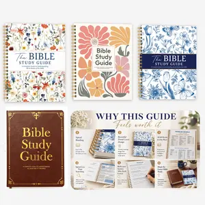 Bible Study Guide, Friendly Study of All 66 Books with Life Application & Reflection Notes, Premium Lay-Flat Hardcover