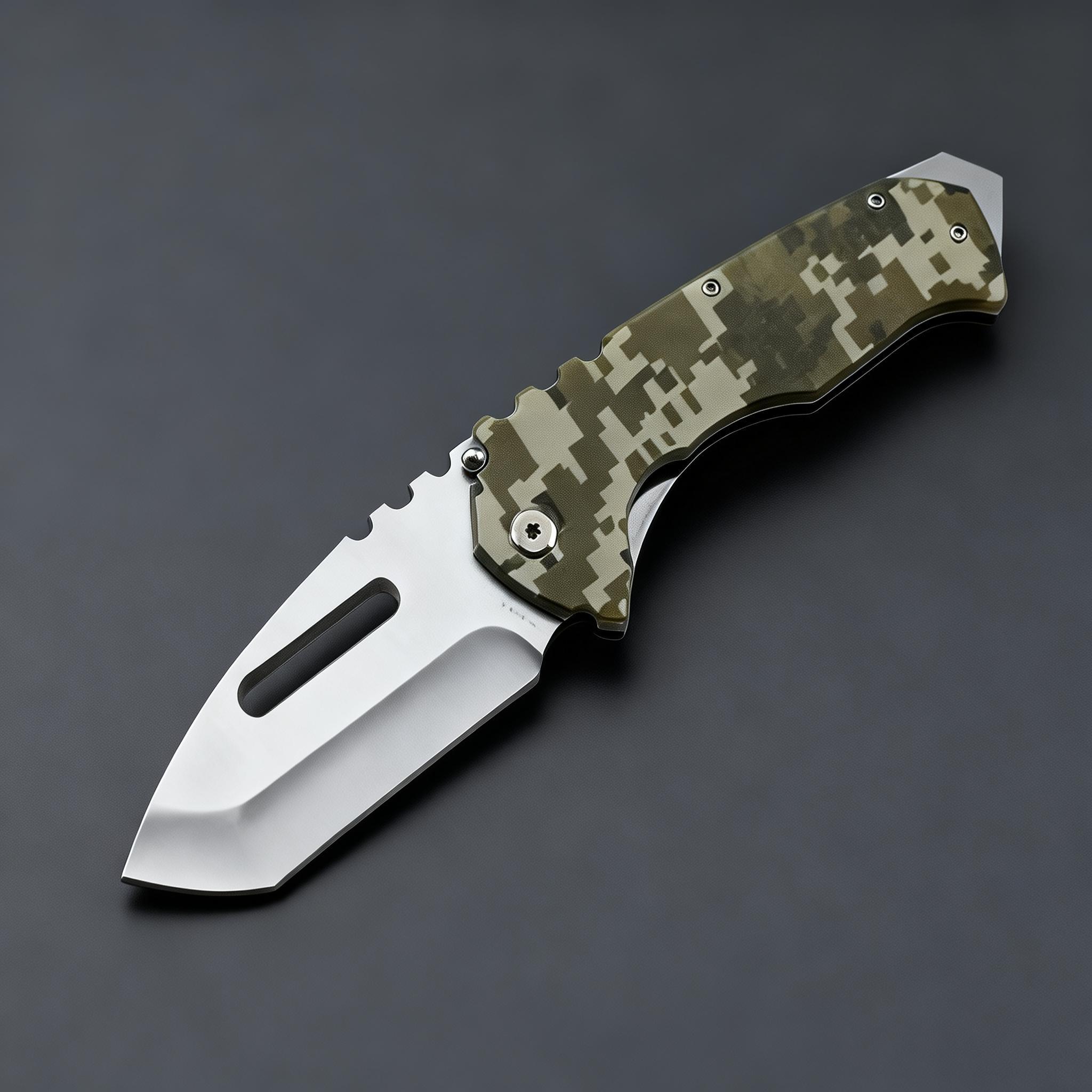3Cr13 Satin Finish Fixed Blade | Camo G10 Handle | Outdoor Utility Tool