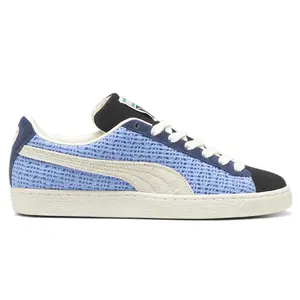 PUMA Mens Suede Crochet Lace Up Sneakers Shoes Casual - Blue