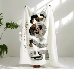 Custom Photo Blanket | Wedding | New Year | Baby Shower | Christmas | Family Gift - Personalized Throw Blanket, Soft Cozy Keepsake Gift for All blankets
